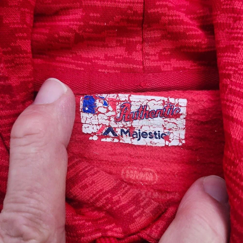 Majestic Boston Red Sox 2018 Postseason Do Damage Red Hoodie Mens Large 2329 - Picture 6 of 10